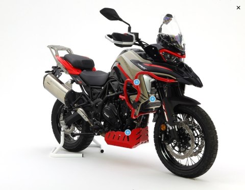 CROSSPRO PROMOCJA OSŁONA SILNIKA ALUMINIOWA BENELLI TRK 702 / 702 X '23-'24 KOLOR CZARNY (KOMPATYBILNA Z STOPKĄ CENTRALNĄ MOTOCY