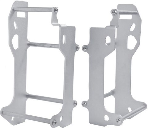 CROSSPRO WYPRZEDAŻ OSŁONA CHŁODNICY ALUMINIOWA MODEL LIGHT: KAWASAKI KXF 250 '17-'20 KOLOR SREBRNY ANODOWANY