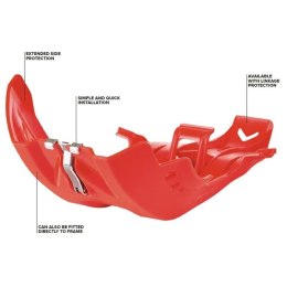 POLISPORT OSŁONA SILNIKA FORTRESS SKID PLATE Z OSŁONĄ PRO-LINK KTM SX-F 250/350 '16-22'; SXF 450 '19-22'; HUSQVARNA FC 250/350 '