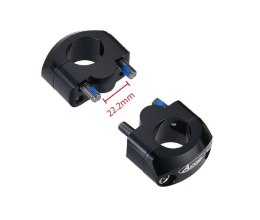 ACCEL MOCOWANIE/PODWYŻKI KIEROWNICY (DÓŁ-22,2/GÓRA-22,2MM) WYS. 20MM KOLOR CZARNY (BM-34BK22/22) (BM-34BK22/22)