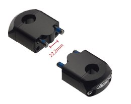 ACCEL MOCOWANIE/PODWYŻKI KIEROWNICY (DÓŁ-22,2/GÓRA-28,6MM) WYS. 35MM KOLOR CZARNY (BM-39BK28)