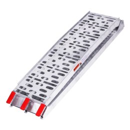 BIKETEC UNIWERSALNA RAMPA NAJAZDOWA ALUMINIOWA AŻUROWA MOTOCYKL / ATV Z PODPORAMI 226 X 30,5 CM, MAX. 680 KG/SZT
