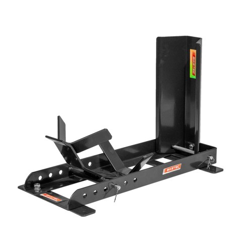 BIKETEC UNIWERSALNY STOJAK BEZ RAMION Z UCHWYTEM PRZEDNIEGO KOŁA Z KOŁYSKĄ DO TRANSPORTU MOTOCYKLA WHEEL CHOCK KOLOR CZARNY STAL