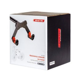 BIKETEC WIESZAK ŚCIENNY NA ROWER (WALL BIKE RACK) STAL MALOWANA PROSZKOWO KOLOR CZARNY, PLASTIK CZERWONY