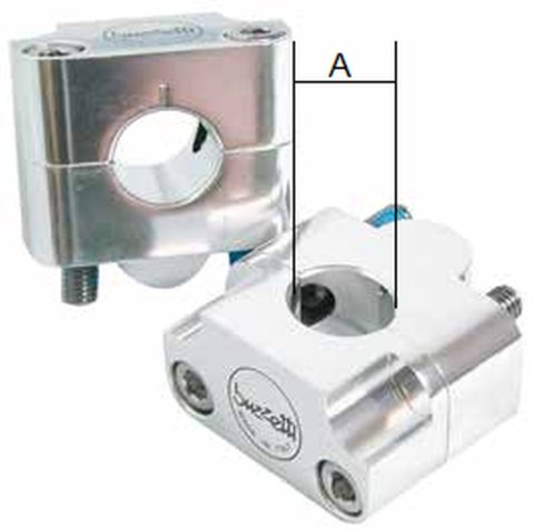 BUZZETTI MOCOWANIE / REDUKCJA / PODWYŻKI KIEROWNICY Z 22MM NA 28MM KOLOR SREBRNY