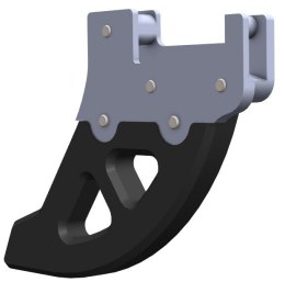 CROSSPRO NOWOŚĆ OSŁONA TARCZY HAMULCOWEJ TYŁ Z TWORZYWA DTC I ALUMINIUM PASUJE DO: HUSQVARNA TE/FE 150/501 '22-'24, GASGAS MC/EC