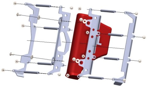 CROSSPRO NOWOŚĆ OSŁONY CHŁODNICY ALUMINIOWE MODEL LIGHT ICE (DO MOTOCYKLA Z WENTYLATOREM) KTM 125 SX '20-'22, EXC 250/300 '19-'2