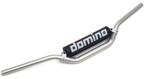 DOMINO KIEROWNICA ALUMINIOWA (ERGAL 7075) FATBAR 28MM WYSOKA Z POPRZECZKĄ KOLOR SREBRNY