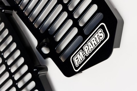 FM-PARTS OSŁONY CHŁODNICY (KRATKI) ALUMINIUM KTM/HUSQVARNA/GAS GAS '20-'25 TBI / TPI KOLOR CZARNY