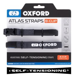 OXFORD PASY TRANSPORTOWE ATLAS B-CLIP 17mm x 1.2M 2 SZTUKI W ZESTAWIE KOLOR SZARY