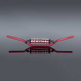 RENTHAL KIEROWNICA 7/8 CALA (22MM) MX HANDLEBAR RED ENDURO PADDED KOLOR CZERWONY Z GĄBKĄ