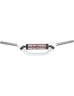 RENTHAL KIEROWNICA 7/8 CALA (22MM) MX MINI HANDLEBAR SILVER/GREY KAWASAKI KX 65 02-16 PADDED KOLOR SREBRNY/SZARY Z GĄBKA