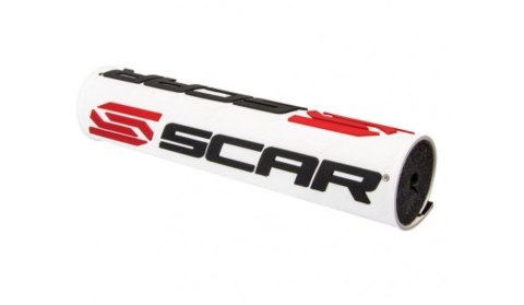 SCAR RACING GĄBKA NA KIEROWNICĘ (POPRZECZKĘ) (250MM) KOLOR BIAŁY Z LOGO SCAR