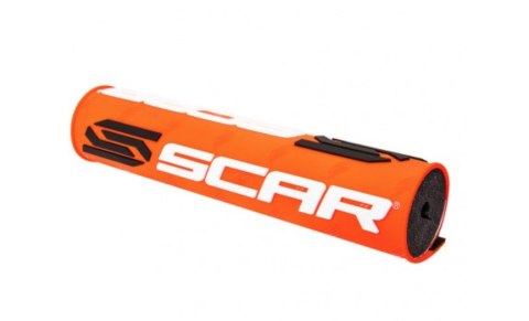 SCAR RACING GĄBKA NA KIEROWNICĘ (POPRZECZKĘ) (250MM) KOLOR POMARAŃCZOWY Z LOGO SCAR