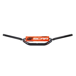 SCAR RACING KIEROWNICA Z POPRZECZKĄ 28,6MM MODEL RC BEND KOLOR CZARNY GĄBKA POMARAŃCZOWY/BIAŁY
