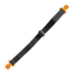 BIKETEC PAS (PASEK) TEKSTYLNY DO WYCIĄGANIA MOTOCYKLA KTM/HUSQVARNA/GASGAS (NA ŚRUBY M6) 530MM X 2,5MM X 25MM KOLOR CZARNY/POMAR