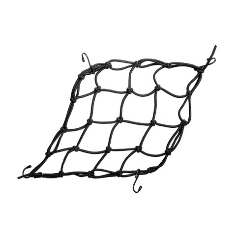 BIKETEC SIATKA BAGAŻOWA (PAJĄK) 4MM X 40 CM X 30 CM, 4 HAKI, KOLOR CZARNY