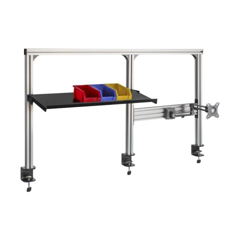 BIKETEC SOLIDNA ŚCIANA Z ALUMINIUM NA STÓŁ WARSZTATOWY Z RAMIENIEM NA MONITOR