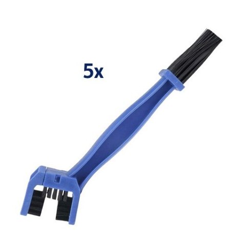BIKETEC ZESTAW 5 SZT.SZCZOTKI DO CZYSZCZENIA ŁAŃCUCHA 25,6CM X 6CM X 3,2CM KOLOR NIEBIESKI