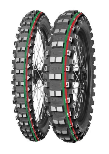 MITAS OPONA 100/90-19 TERRA FORCE-MX MH 57M (CZERWONO-ZIELONY PASEK) TT TYŁ DOT 2023 (DOT:CUDT) (460099) (ZAMIENNIK:70000181,700