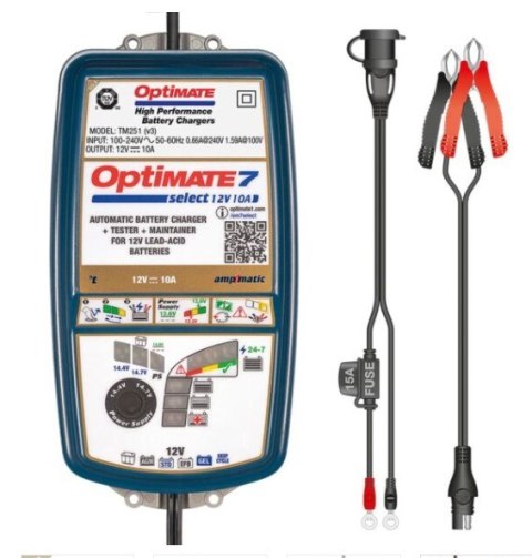 OPTIMATE ŁADOWARKA AKUMULATORÓW OPTIMATE 7 SELECT 12V 10A, 3-240AH, AGM / GEL / STD / EFB / DEEP CYCLE, SAE (EL) (14)