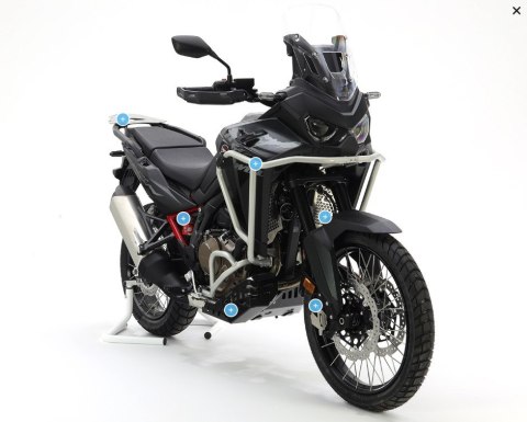 CROSSPRO NOWOŚĆ GMOLE ALUMINIOWE OSŁONY SILNIKA I CHŁODNIC HONDA CRF 1100L '24- KOLOR CZARNY MAT