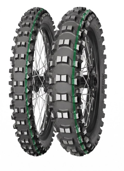 MITAS OPONA 110/100-18 TERRA FORCE-EX SM SUPER LIGHT (TECHNICAL ENDURO) (ZIELONY PASEK) 64R TYŁ TT DOT 04/2024 (zamiennik : 7000