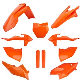 POLISPORT WYPRZEDAŻ KOMPLET PLASTIKÓW KTM SX/SX-F '16-'18 W ZESTAWIE TABLICA PRZEDNIA (8666400006) KOLOR POMARAŃCZOWY FLUO