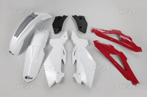 UFO KOMPLET PLASTIKÓW HUSQVARNA CR 250 2T '09-'13 KOLOR OEM (BIAŁY/CZERWONY/CZARNY) (HU608E999)