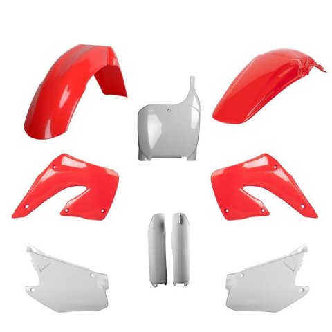 POLISPORT KOMPLET PLASTIKÓW (FULL KIT) HONDA CR 125 '00-'01; CR 250 '00-'01 W ZESTAWIE TABLICA PRZEDNIA (8657000001) I OSŁONY AM
