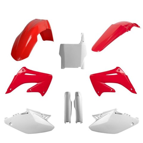 POLISPORT KOMPLET PLASTIKÓW (FULL KIT) HONDA CR 125 '04-'07; CR 250 '04-'07 W ZESTAWIE TABLICA PRZEDNIA (8661900001) I OSŁONY AM
