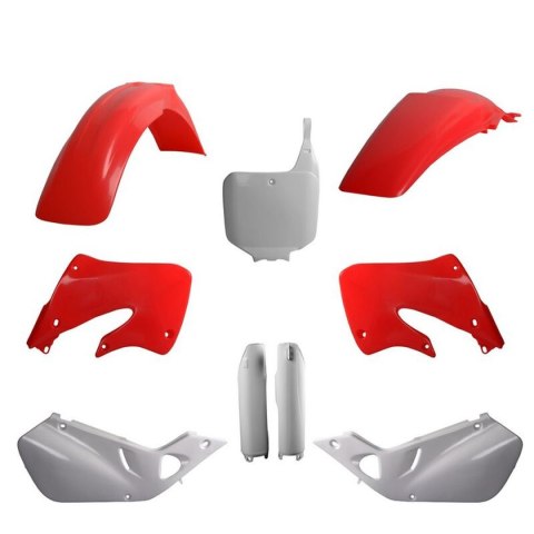 POLISPORT KOMPLET PLASTIKÓW (FULL KIT) HONDA CR 125 '98-'99; CR 250 '97-'99 W ZESTAWIE TABLICA PRZEDNIA (8673000002) I OSŁONY AM