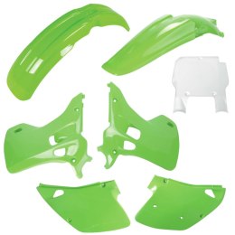 POLISPORT KOMPLET PLASTIKÓW (FULL KIT) KAWASAKI KX 125/250 '92 W ZESTAWIE TABLICA PRZEDNIA (8672800002) KOLOR ZIELONY OEM