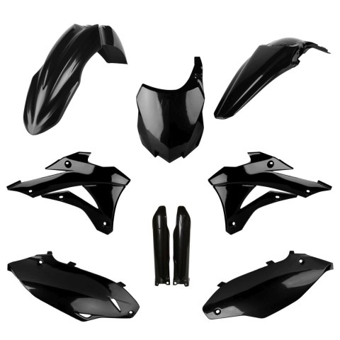 POLISPORT KOMPLET PLASTIKÓW (FULL KIT) KAWASAKI KX 250F '13-'16 W ZESTAWIE TABLICA PRZEDNIA (8659200003) I OSŁONY AMORTYZARORÓW 