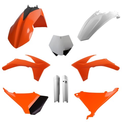 POLISPORT KOMPLET PLASTIKÓW (FULL KIT) KTM SX '11; XC/XC-F '11 W ZESTAWIE OSŁONY AMORTYZATORÓW (8398500002) KOLOR POMARAŃCZOWY O