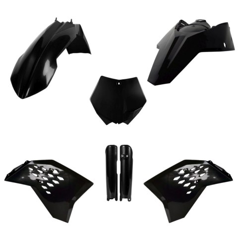 POLISPORT KOMPLET PLASTIKÓW (FULL KIT) KTM SX/SX-F '07 W ZESTAWIE OSŁONY AMORTYZATORÓW (8399000001) KOLOR CZARNY