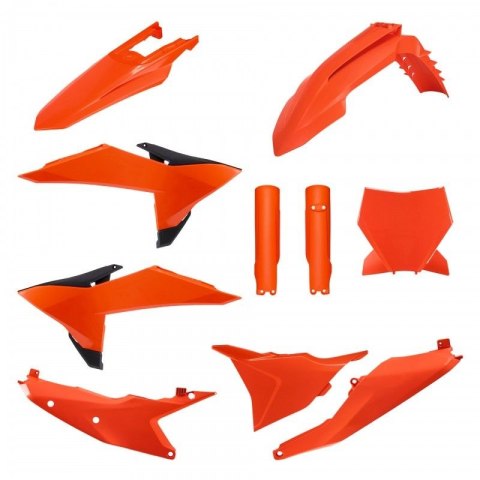 POLISPORT KOMPLET PLASTIKÓW (FULL KIT) KTM SX/SX-F/XC/XC-F '25-'26 W ZESTAWIE TABLICA PRZEDNIA I OSŁONY AMORTYZATORÓW KOLOR POMA