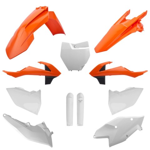 POLISPORT KOMPLET PLASTIKÓW (FULL KIT) KTM SX/SX-F/XC-F '16-'18 W ZESTAWIE TABLICA PRZEDNIA (8664900002) I OSŁONY AMORTYZATORÓW 