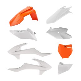 POLISPORT KOMPLET PLASTIKÓW KTM SX 85 '18-'24 KOLOR OEM BIAŁY POMARAŃCZOWY