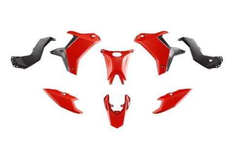 RACETECH (RTECH) 2025/12 KOMPLET PLASTIKÓW (BEZ PRZEDNIEGO BŁOTNIKA) T7 YAMAHA TENERE 700 '25-'26 KOLOR CZARNY / CZERWONY