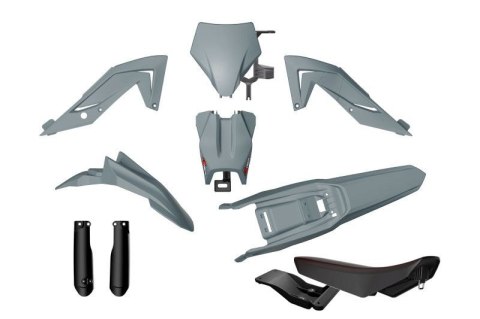 RACETECH (RTECH) 2025/12 KOMPLET PLASTIKÓW Z OSŁONAMI TELESKOPÓW I SIEDZENIEM TALARIA STING MX4 / MX5 / TL 4000 / 5500 '23-'25 K