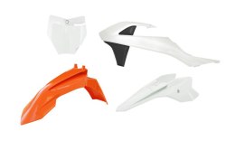 RACETECH (RTECH) KOMPLET PLASTIKÓW KTM SX 50 '16-'23, SX-E 3-5 '20-'24 KOLOR POMARAŃCZOWY / BIAŁY / CZARNY ( OEM '17 )