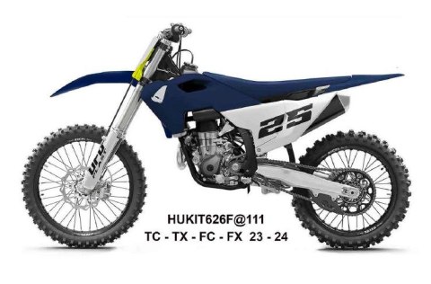 UFO 2025/11 KOMPLET PLASTIKÓW (FULL KIT) Z OSŁONAMI TELESKOPÓW (AMORTYZATORÓW) HUSQVARNA TC 125 / 250 '23-'24, FC 250 / 350 / 45