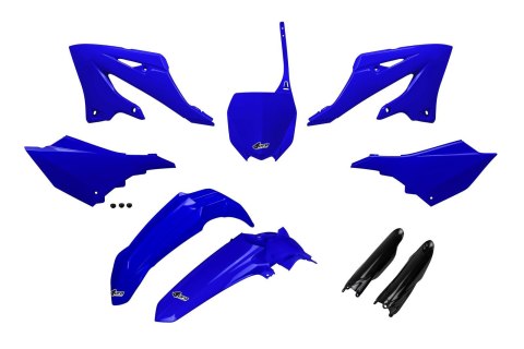 UFO 2025/11 KOMPLET PLASTIKÓW (FULL KIT) Z OSŁONAMI TELESKOPÓW (AMORTYZATORÓW) YAMAHA YZ 125 / 250 '22-'26 KOLOR NIEBIESKI