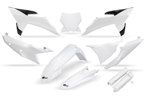 UFO KOMPLET PLASTIKÓW (FULL KIT) Z OSŁONAMI TELESKOPÓW (AMORTYZATORÓW) KTM SX 125 / 150 / 250 / 300 '25-'26, SXF (SX-F) 250 / 35