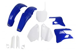 UFO KOMPLET PLASTIKÓW (FULL KIT) Z OSŁONAMI TELESKOPÓW (AMORTYZATORÓW) YAMAHA YZ 125 '00-'01, YZ 250 '00-'01 KOLOR OEM (BIAŁY/NI