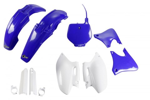 UFO KOMPLET PLASTIKÓW (FULL KIT) Z OSŁONAMI TELESKOPÓW (AMORTYZATORÓW) YAMAHA YZF 400 '98-'99 KOLOR OEM '99 (NIEBIESKI/BIAŁY) (Y