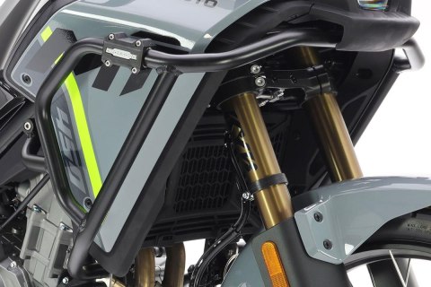 CROSSPRO GMOLE ALUMINIOWE GÓRNE OSŁONY SILNIKA I CHŁODNIC CF MOTO 450 MT '24 KOLOR CZARNY (KOMPATYBILNE Z ORYGINALNĄ PŁYTĄ)