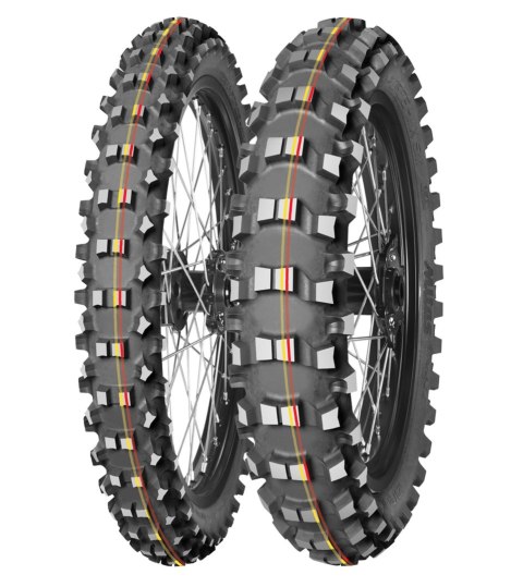 MITAS OPONA 90/100-14 TERRA FORCE-MX SM 49M (CZERWONO-ŻÓŁTY PASEK) TT TYŁ DOT 2026 (DOT:XJDS) (460050) (ZAMIENNIK:70000173)